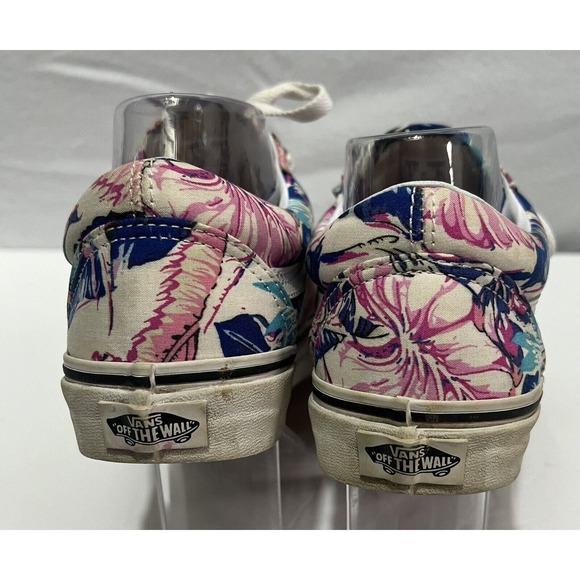 Vans‎ Women’s Floral Print Pink/white&Blue Shoes Sz. 7 - Picture 3 of 7
